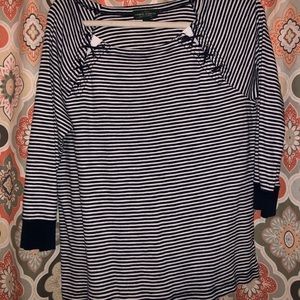 3/4 sleeve striped LRL shirt